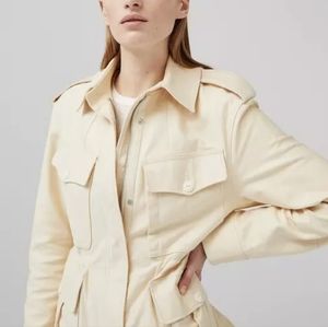 NWT rag & bone Lorenz Cotton Military Utility Jacket ICONs - Ecru Large